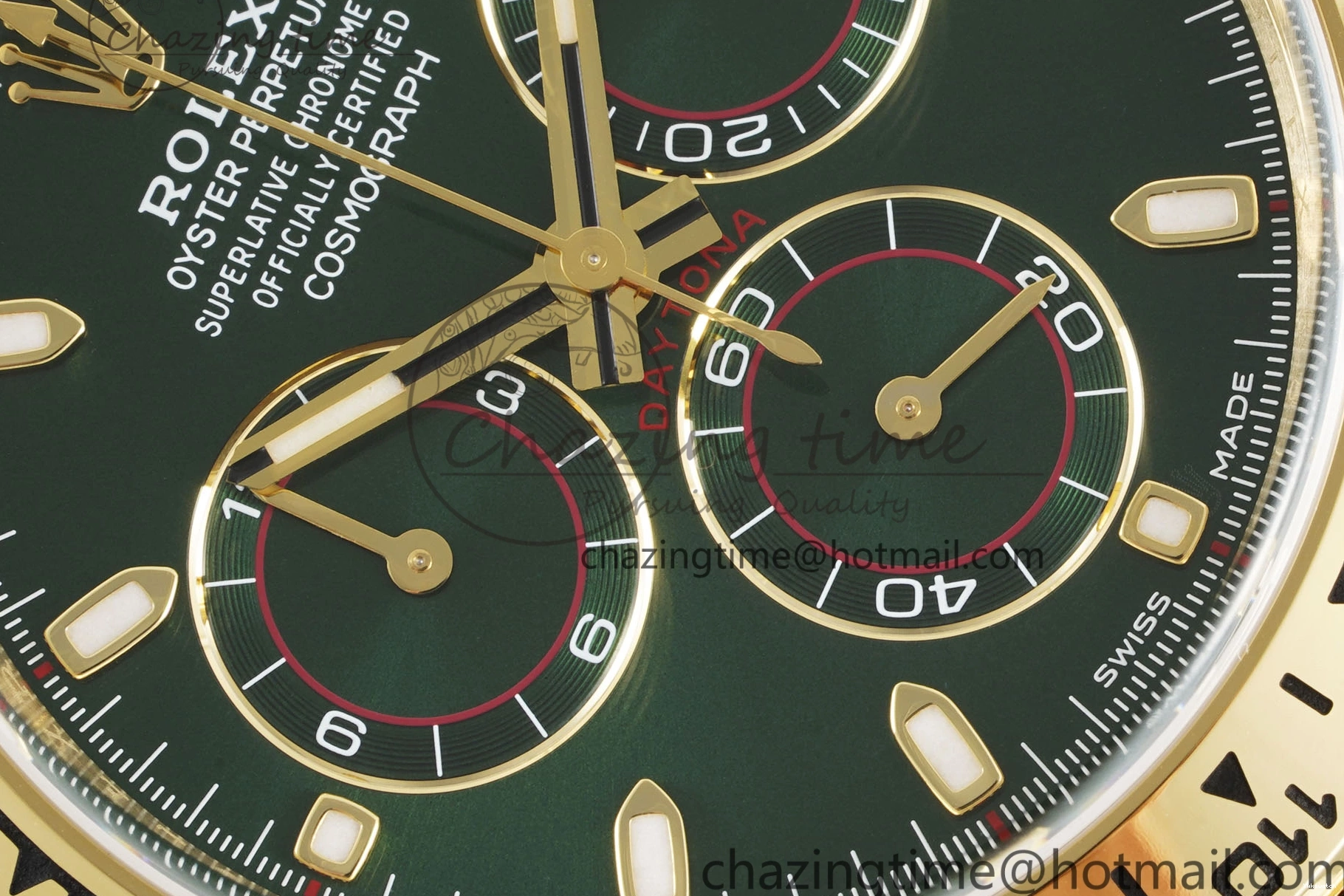 1:1 SA4130 Daytona Bracelet Green 116508 Dial on Best V2 YG Clean Edition 0430